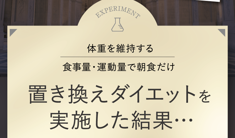 置き換えダイエットを実施した結果…